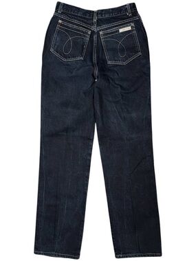 80s Calvin Klein Jeans High Waist Straight Leg Overdyed Black USA Made 26x32.5